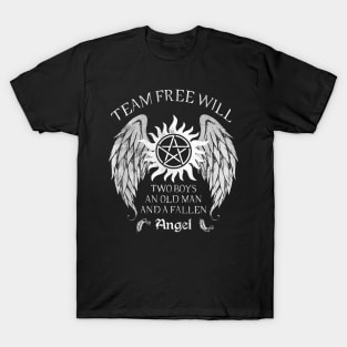 Two boys,an old man and a fallen angel T-Shirt